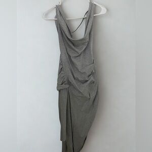 Brandon Blackwood Asymmetrical Gray Jersey Dress size XS